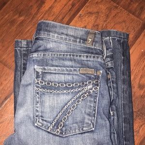 seven for all mankind dojo flair jeans size 27